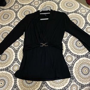 White House Black Market Black Tunic Sz M